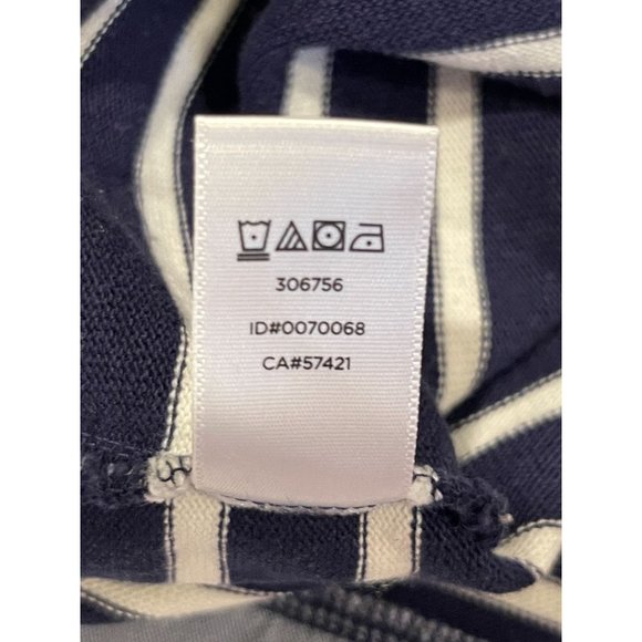 Ann Taylor Loft Womens Striped T Shirt Dress Crew Neck 100% Cotton Blue White MP - Picture 9 of 9